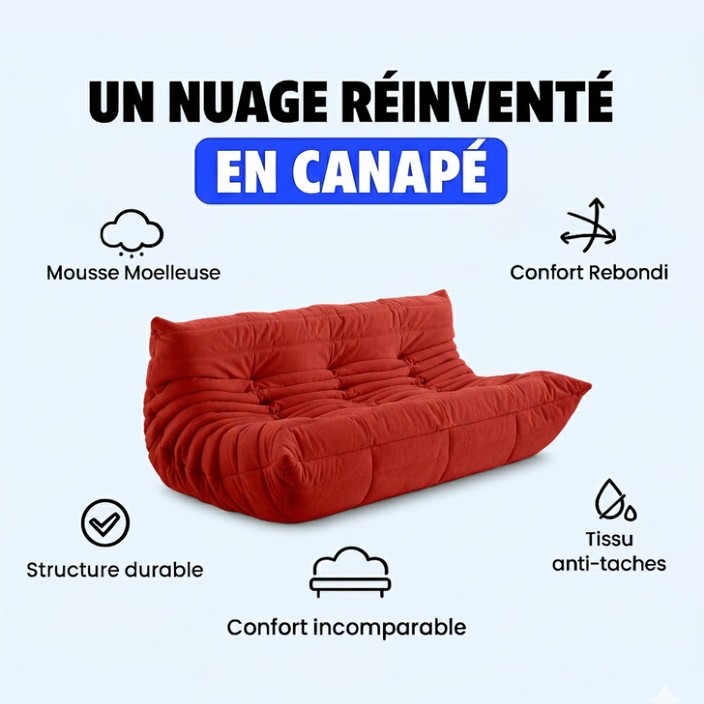 Koto - Canapé Togo Compressé Jaune