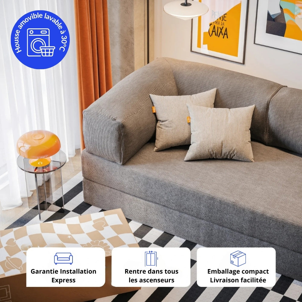 Nubo – Canapé Compressé Gris Foncé