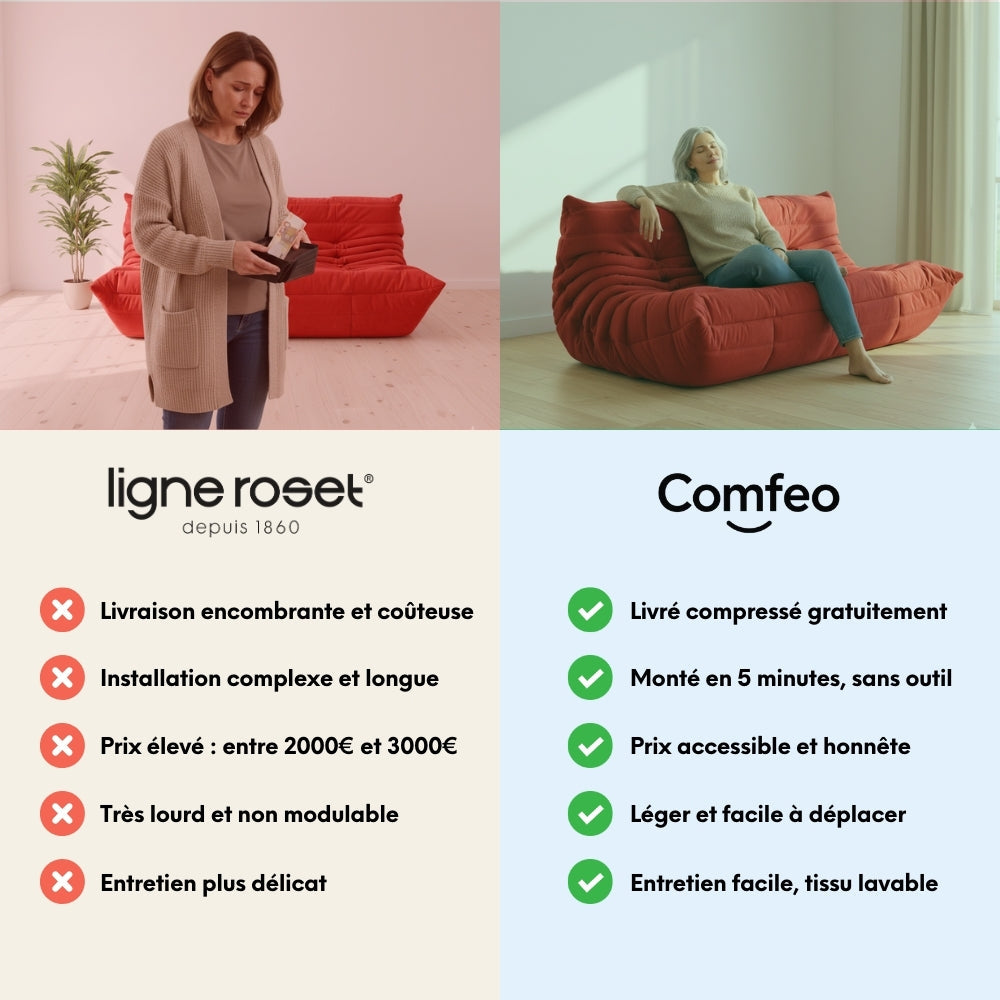 Koto Mini - Fauteuil Togo Compressé Rouge