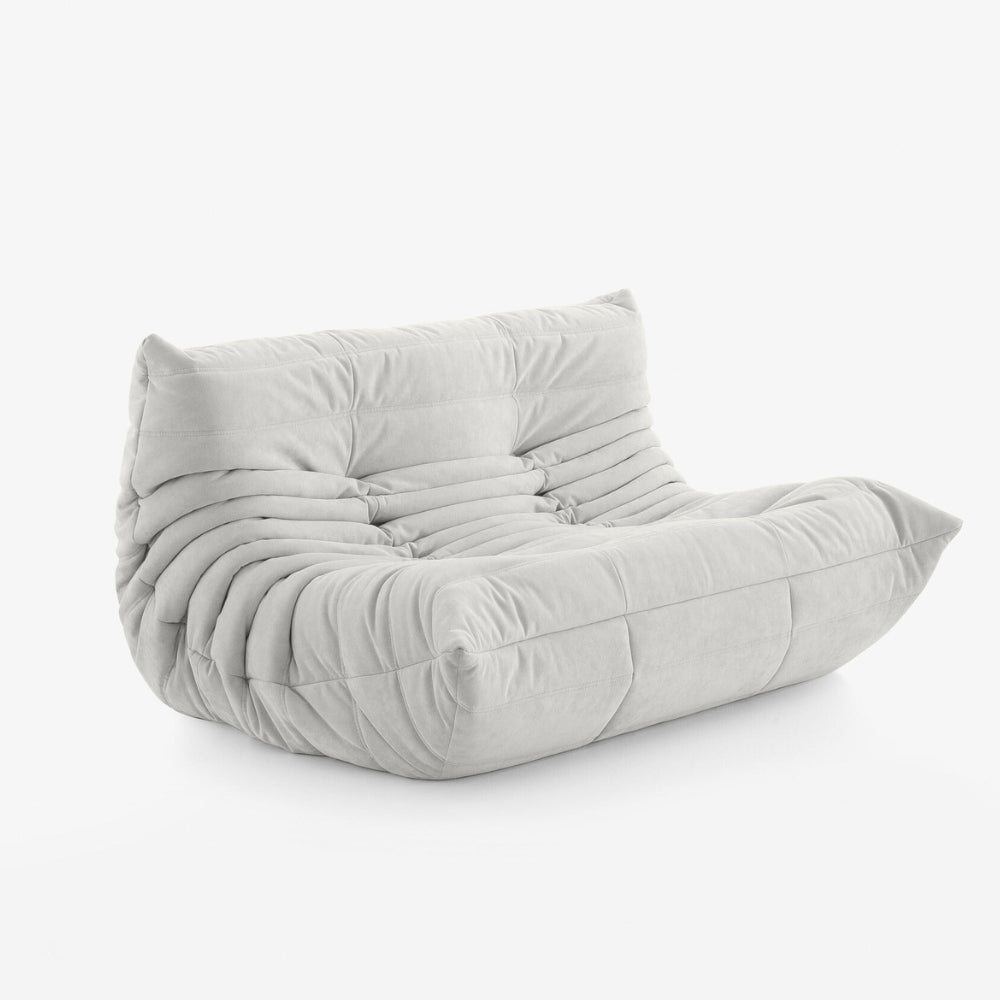 Koto Classic - Canapé Togo Compressé Blanc 2 Places